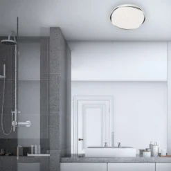 Acorus Plafón LED, IP44, decoración estrella, Ø 33 cm