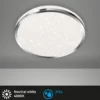 Acorus Plafón LED, IP44, decoración estrella, Ø 28 cm