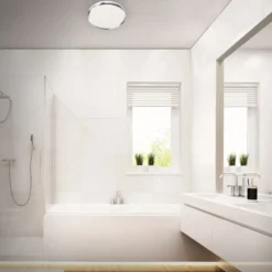 Acorus Plafón LED, IP44, decoración estrella, Ø 28 cm