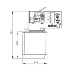 adaptador para enchufe trifásico riel trifásico D Line, blanco, 1380 W