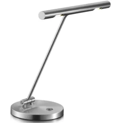 Adrette lámpara de mesa LED Glimmer, níquel