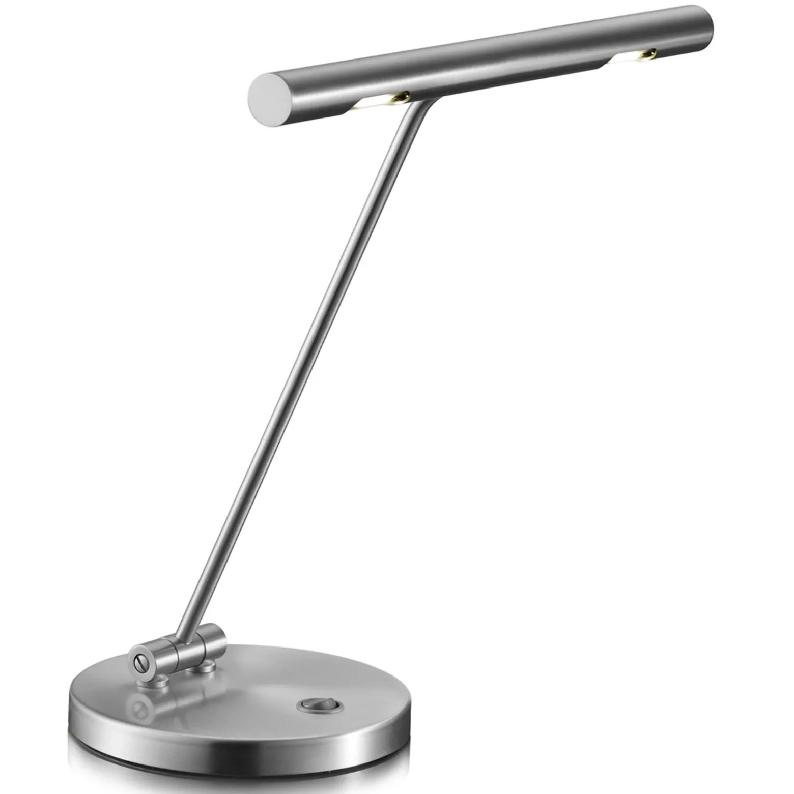 Adrette lámpara de mesa LED Glimmer, níquel