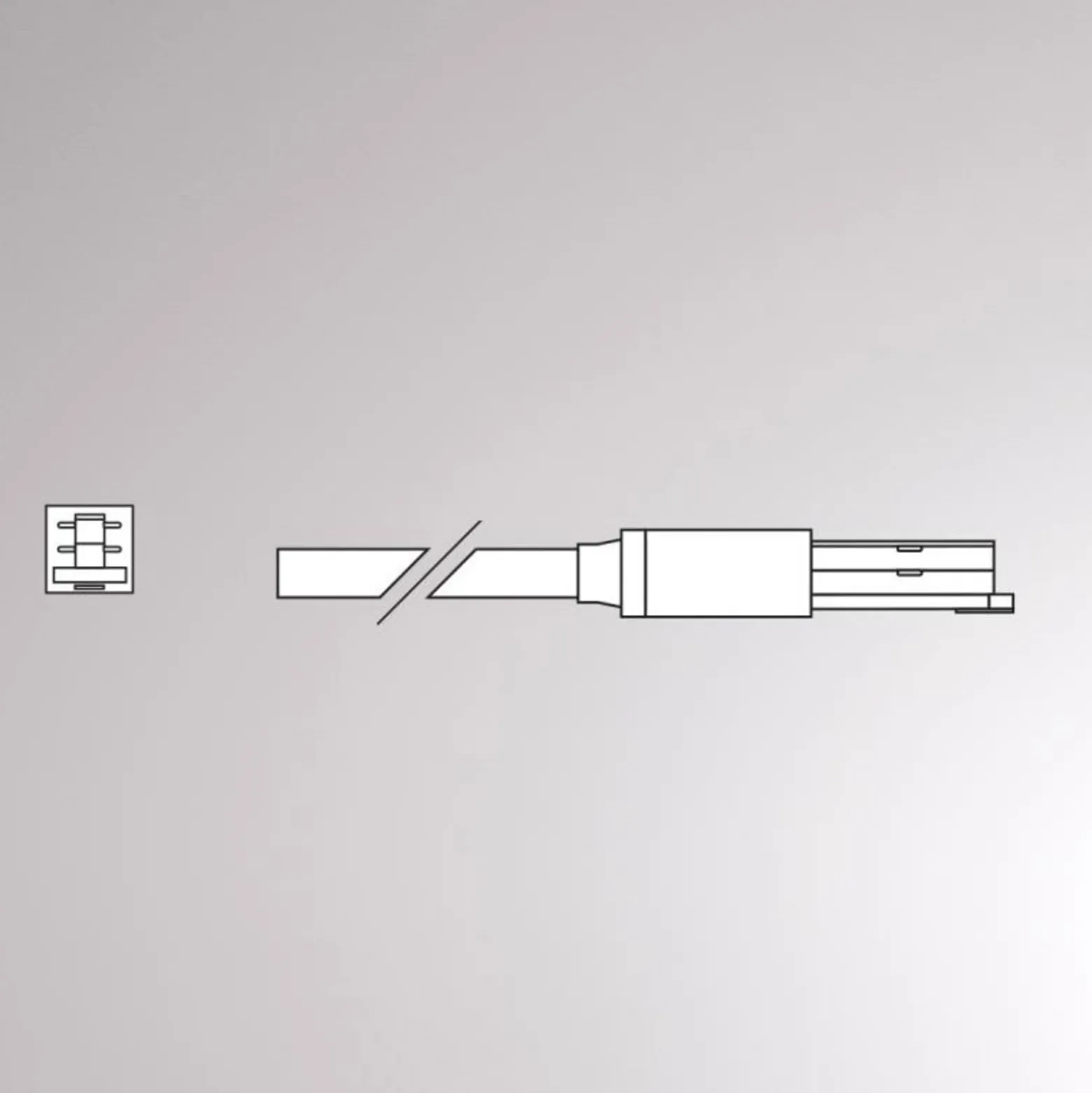 Alimentación de red para carril Volare Cable 2m blanco