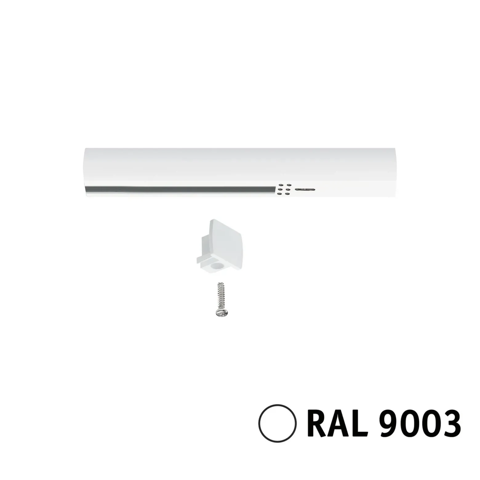 Alimentación de red URail, blanco señalización, máx. 1000 W, incl. tapa final