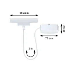 Alimentación eléctrica Paulmann URail, blanco señal, 100 cm