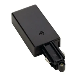 Alimentador SLV 1 riel monofásico tierra derecha negro.