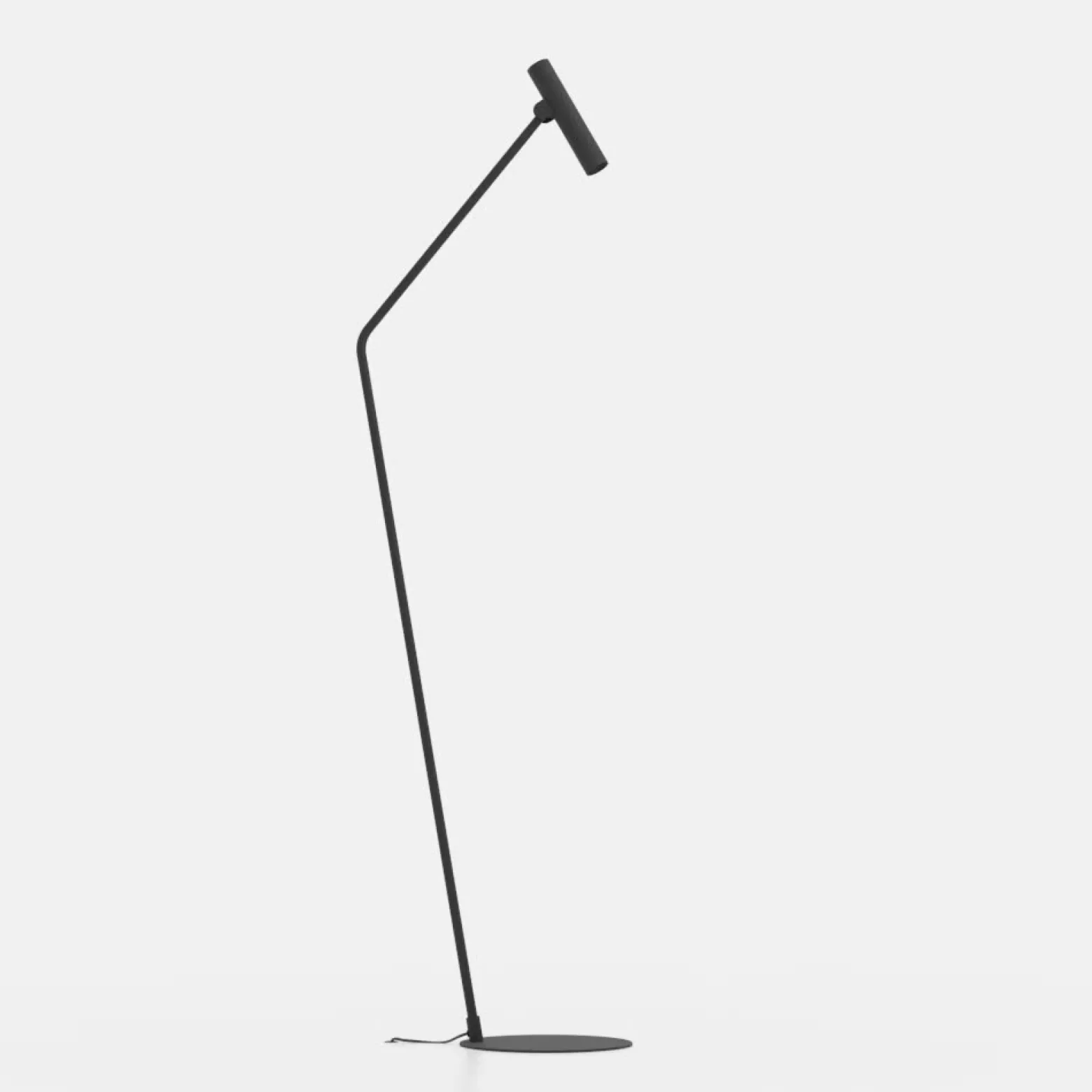 Almudaina lámpara de pie LED, negra, altura 157 cm, acero