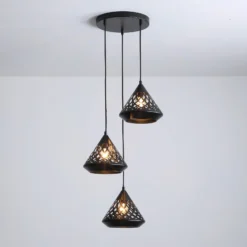 Aluminor Cone lámpara colgante, 3 luces