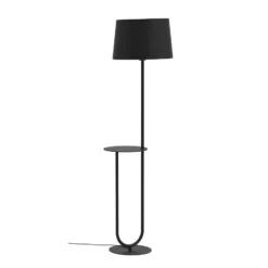 Aluminor Duo lámpara de pie con mesa de almacenaje