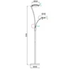 Aluminor Kitel 89 Lámpara de pie LED con brazo de lectura LED