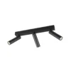 Ambala LED ceiling spotlight, 3 luces, negro, metal, CCT, atenuable