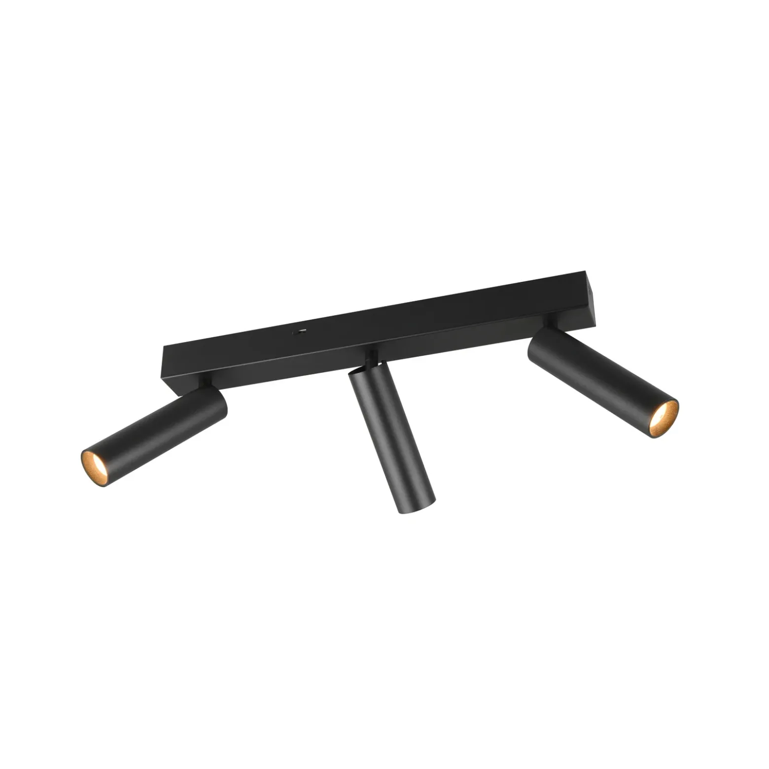 Ambala LED ceiling spotlight, 3 luces, negro, metal, CCT, atenuable