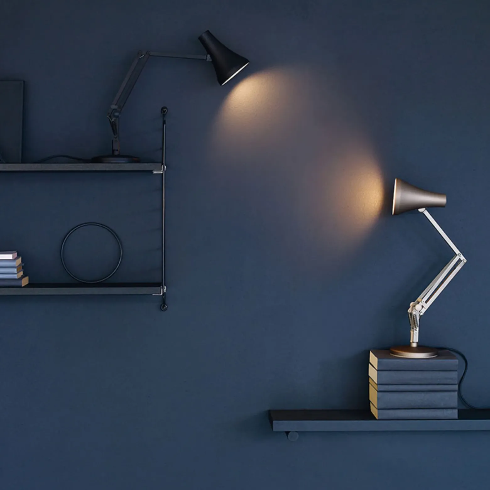 Anglepoise 90 Mini Mini lámpara de mesa LED negra
