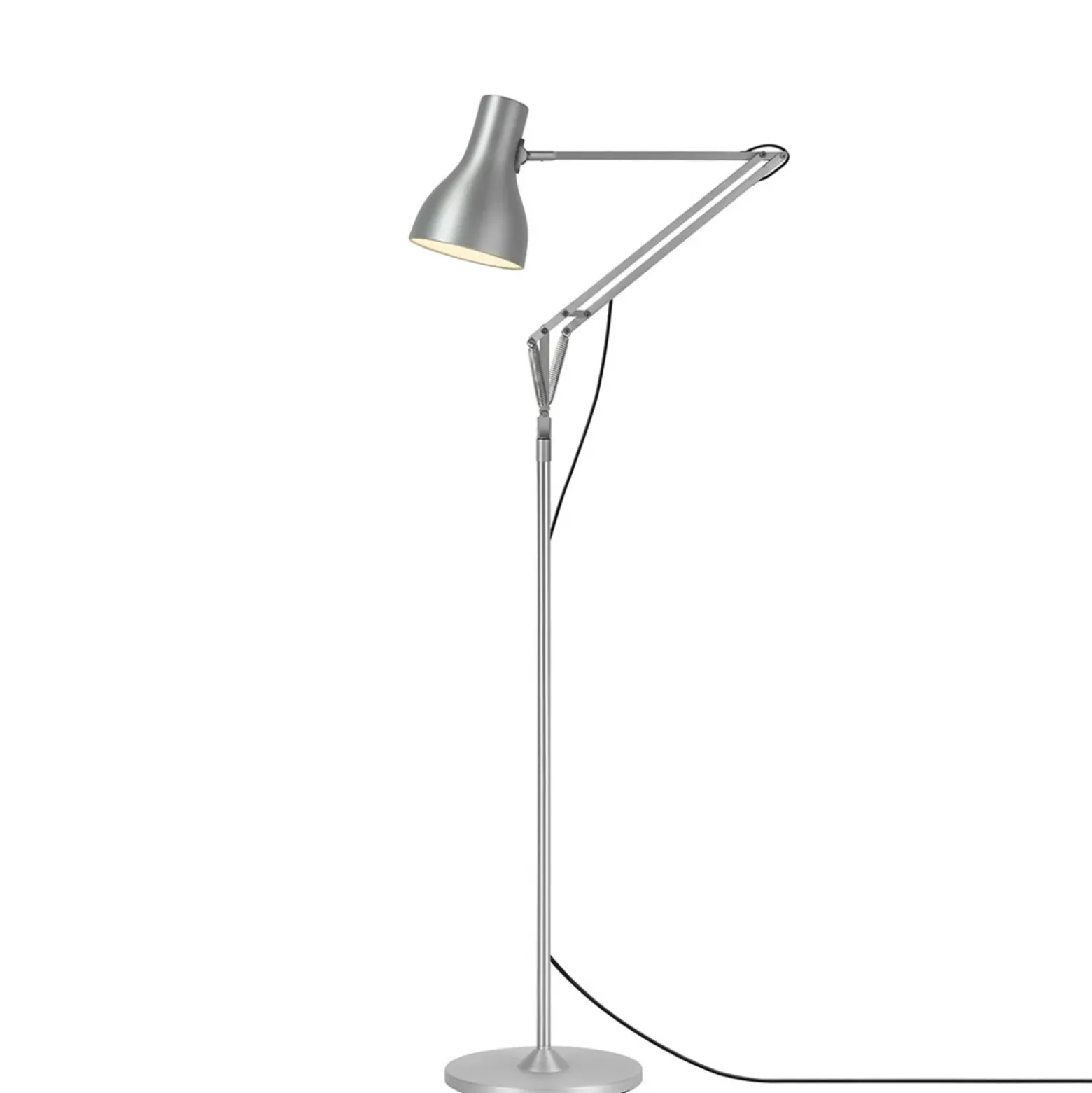 Anglepoise Type 75 lámpara de pie plateada