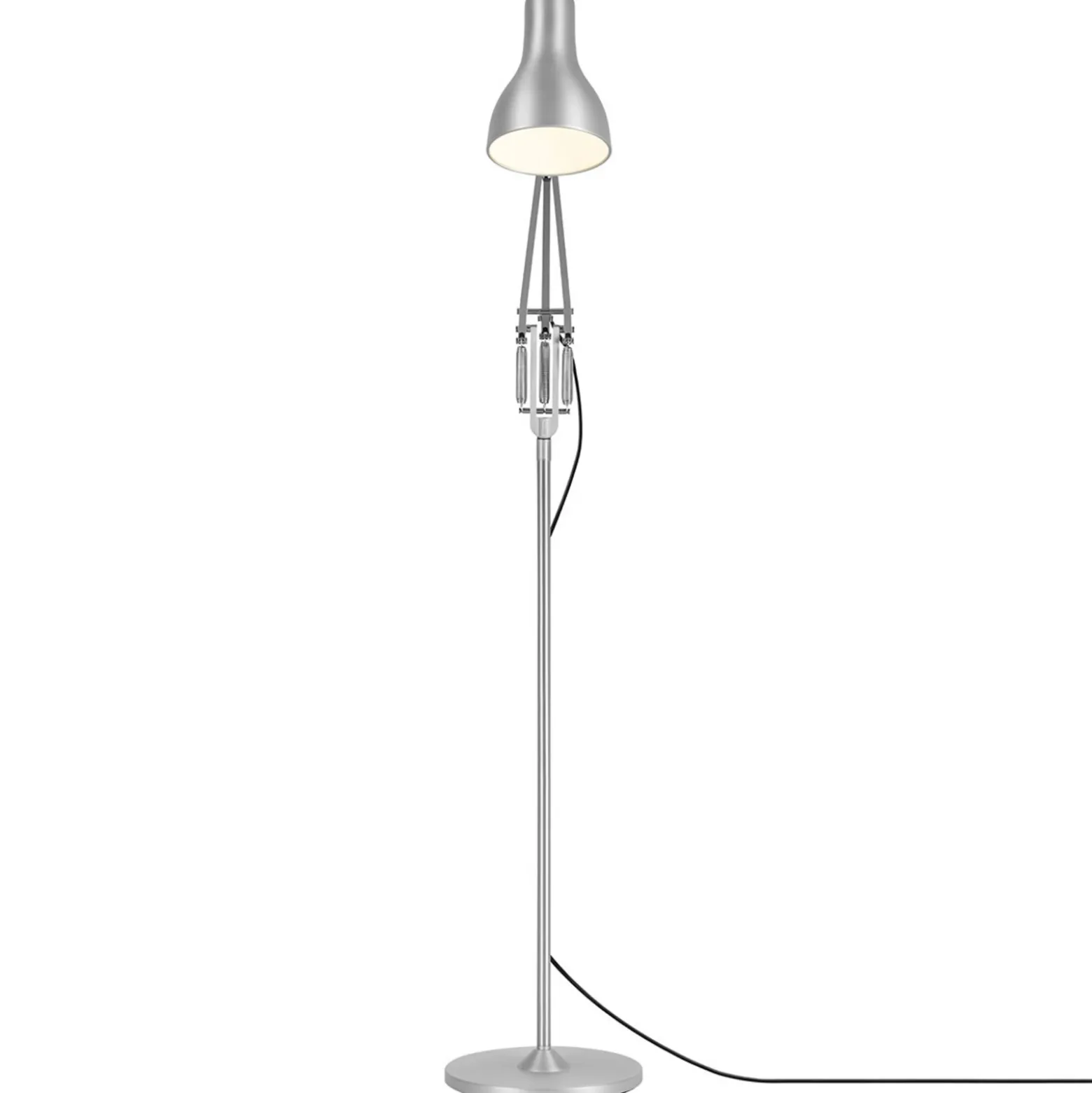 Anglepoise Type 75 lámpara de pie plateada