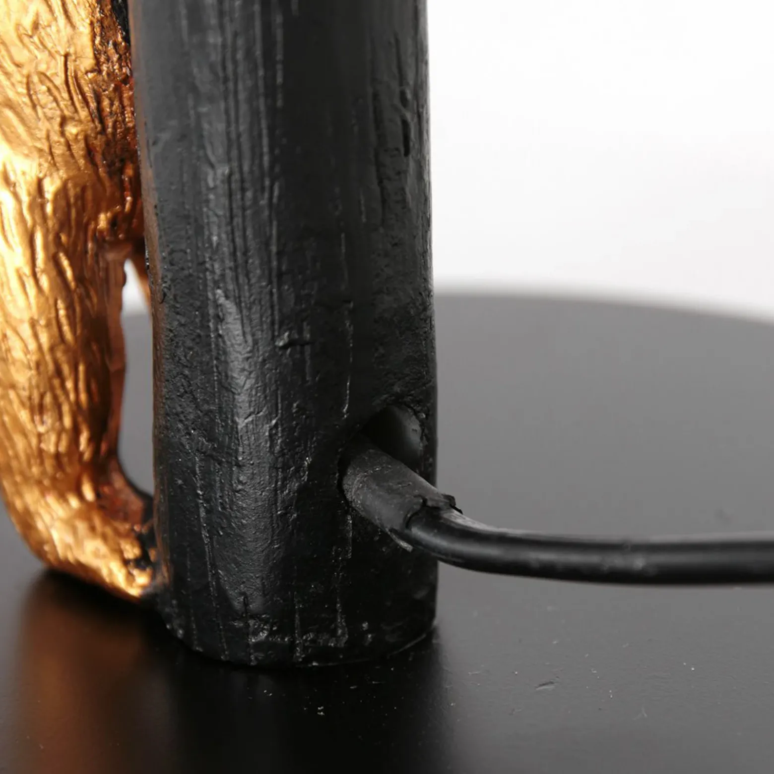 Animaux 8235ZW lámpara de mesa, metal, terciopelo, negro, oro