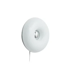 Aplicación de mesa/pared LED Lindby Fjora, blanco/cromo, Ø 30 cm, atenuable.