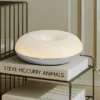 Aplicación de mesa/pared LED Lindby Fjora, blanco/cromo, Ø 30 cm, atenuable.