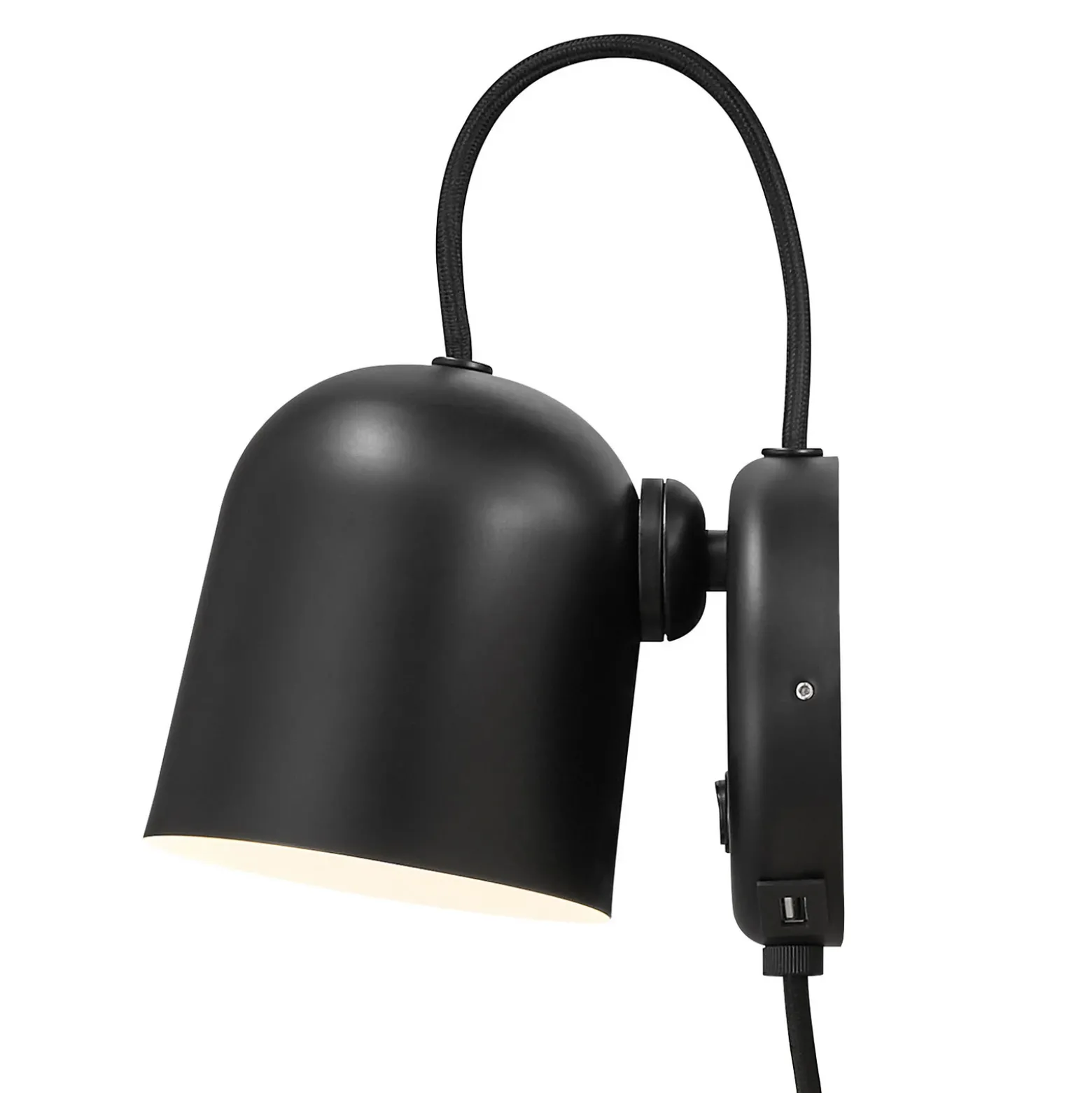 Aplique Angle, con interruptor basculante, negro