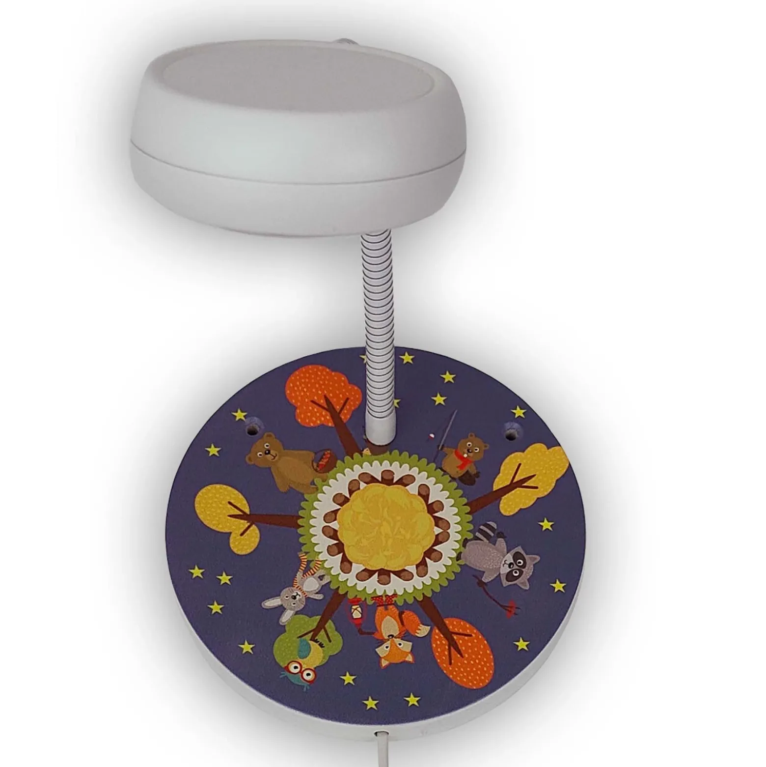 Aplique Animales del bosque brazo flexible y cable