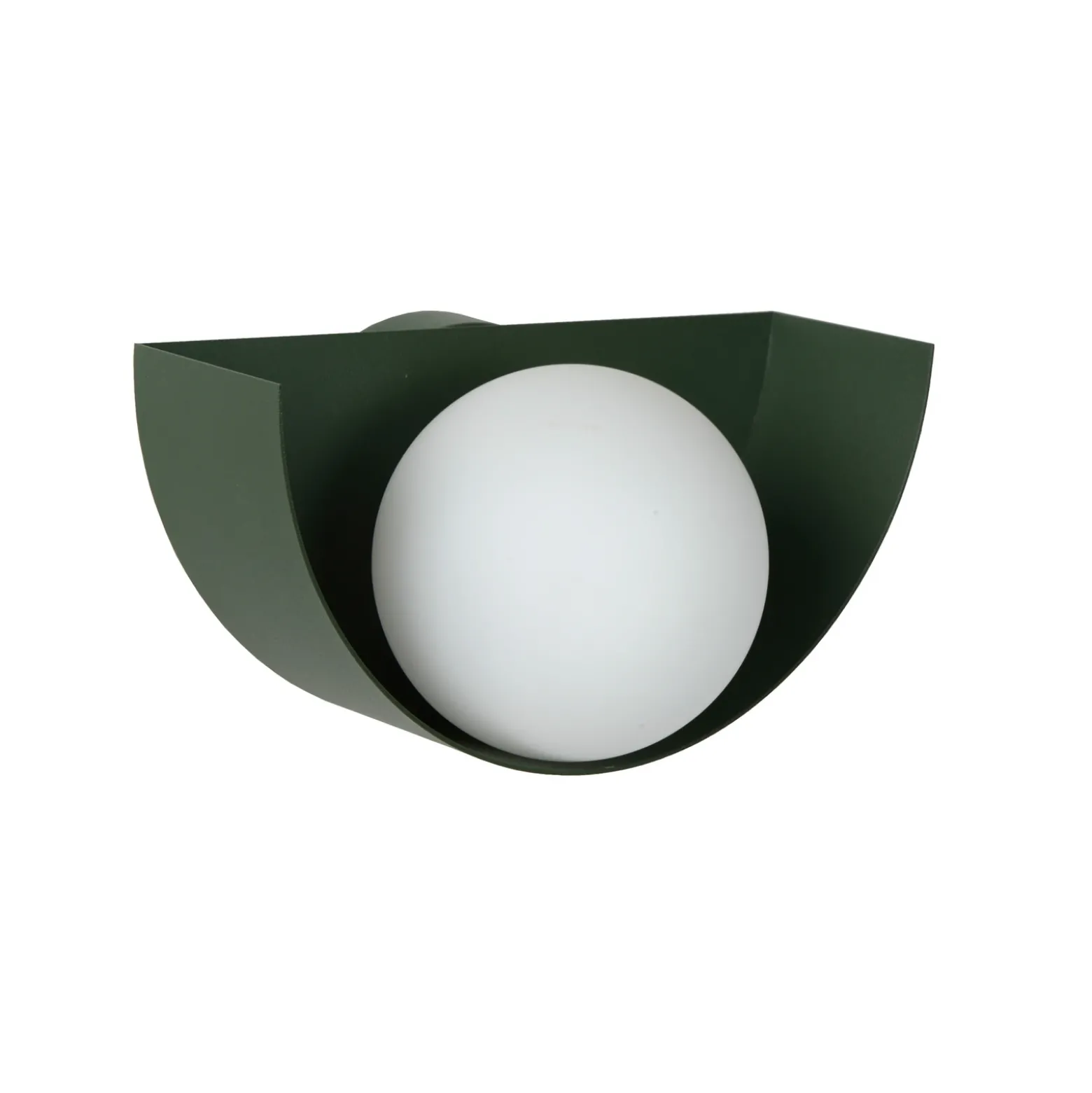 Aplique Benni pantalla esférica de vidrio, verde