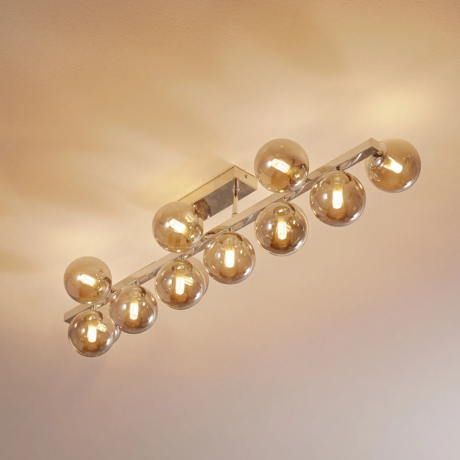 Aplique Dallas cromo, 13 luces