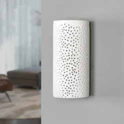 Aplique de diseño calado Jiru de escayola blanca