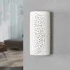 Aplique de diseño calado Jiru de escayola blanca