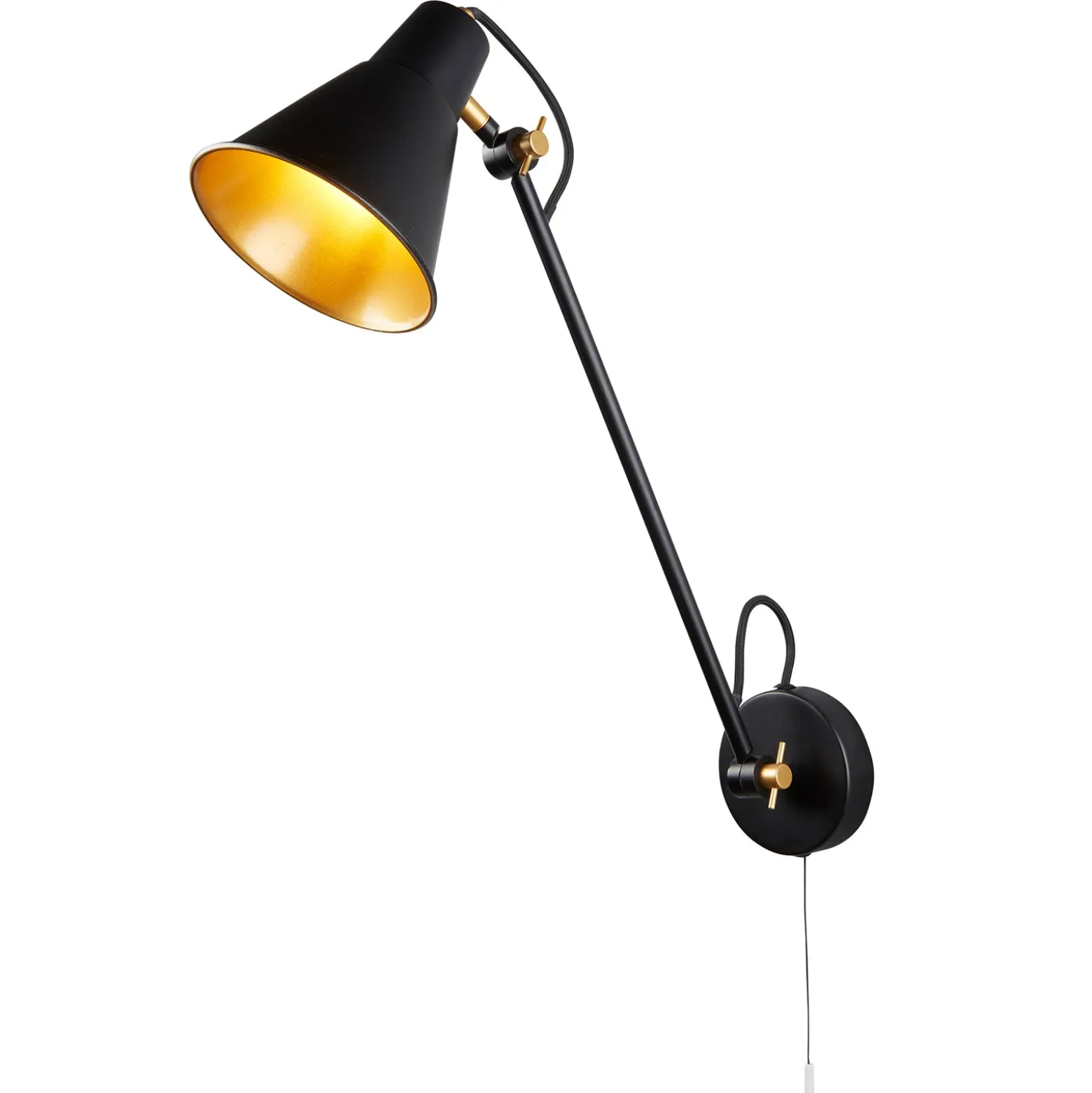 Aplique 6302 de metal, negro-oro
