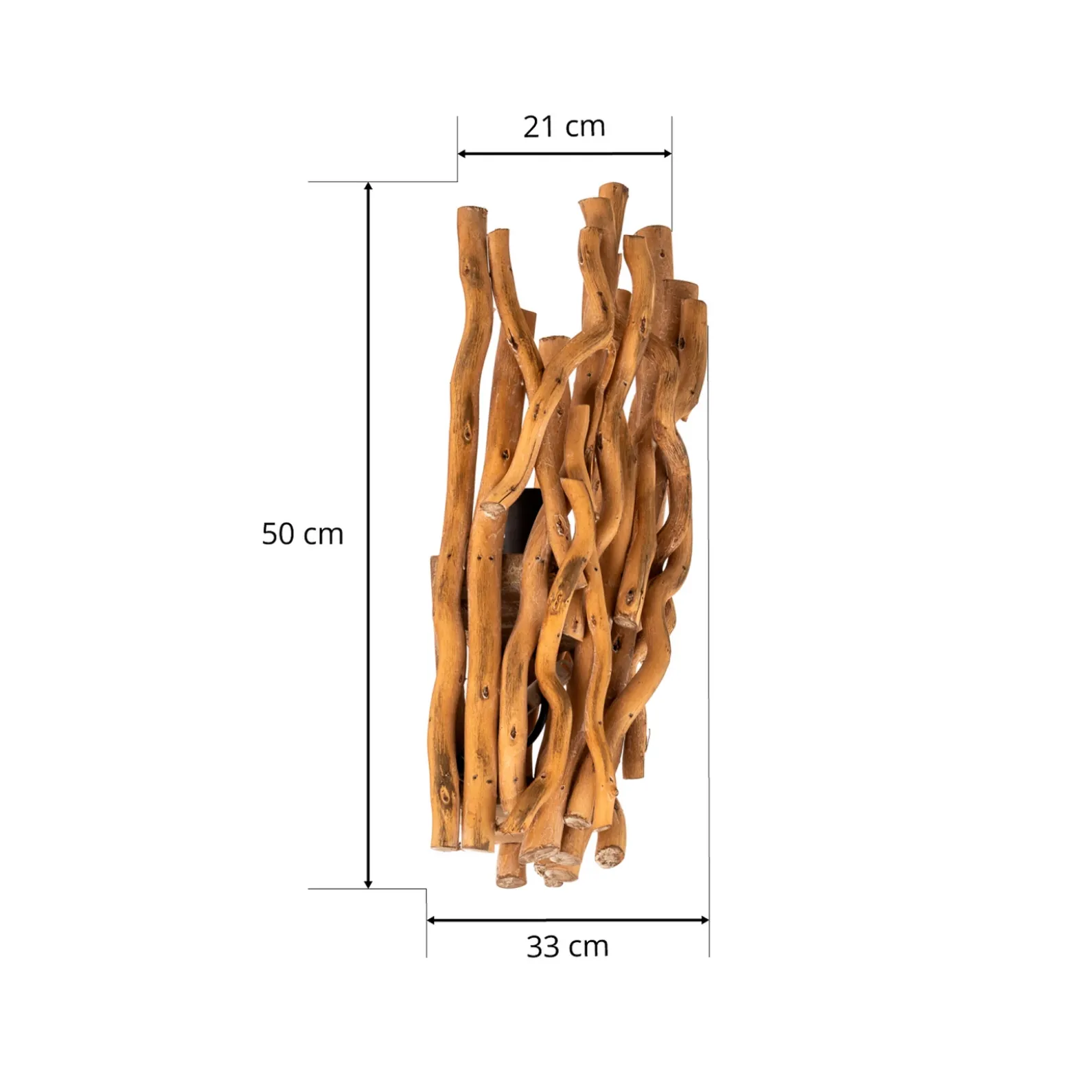 Aplique de pared Agar con pantalla de madera