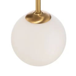 Aplique de pared Alison, 2 luces, latón/blanco, 89 cm