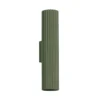 Aplique de pared ALORA, altura 30 cm, verde oliva, metal, 2 x GU10