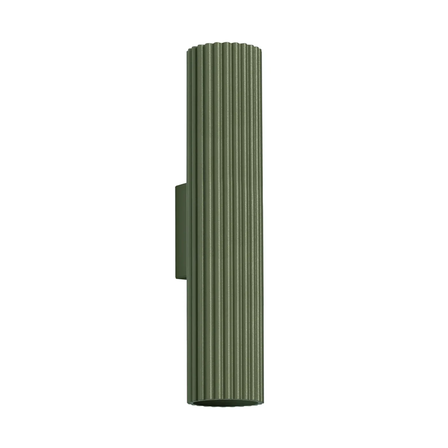 Aplique de pared ALORA, altura 30 cm, verde oliva, metal, 2 x GU10