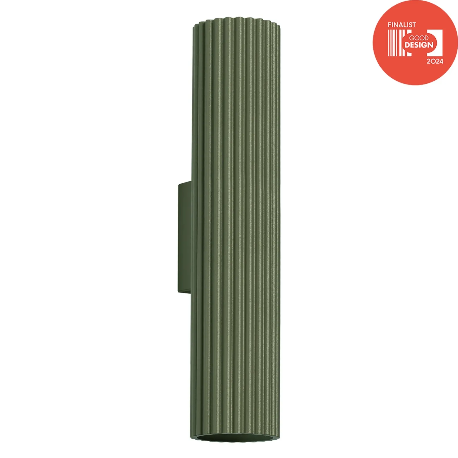 Aplique de pared ALORA, altura 30 cm, verde oliva, metal, 2 x GU10
