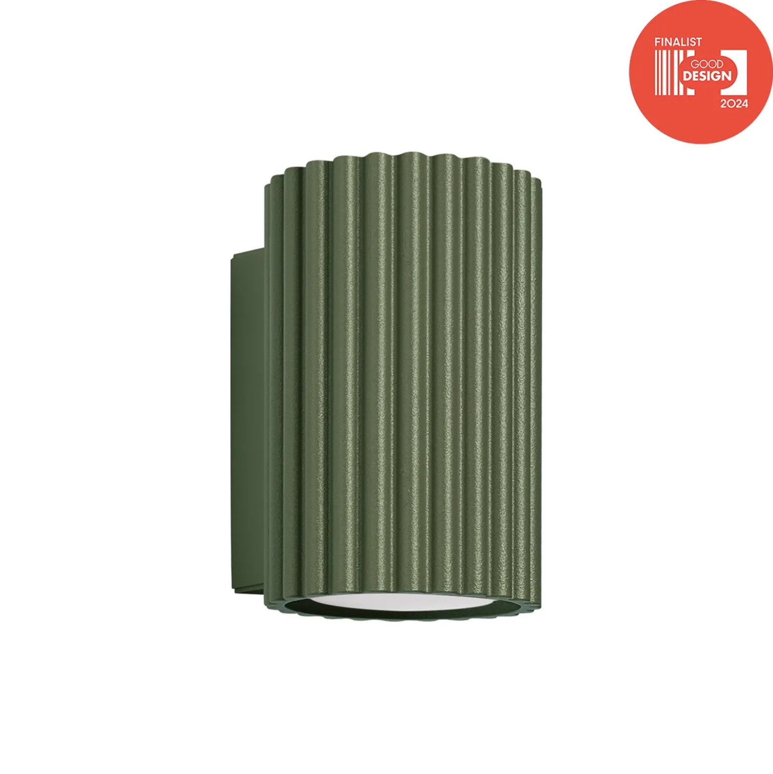 Aplique de pared ALORA, altura 10 cm, verde oliva, metal, 1 x GU10
