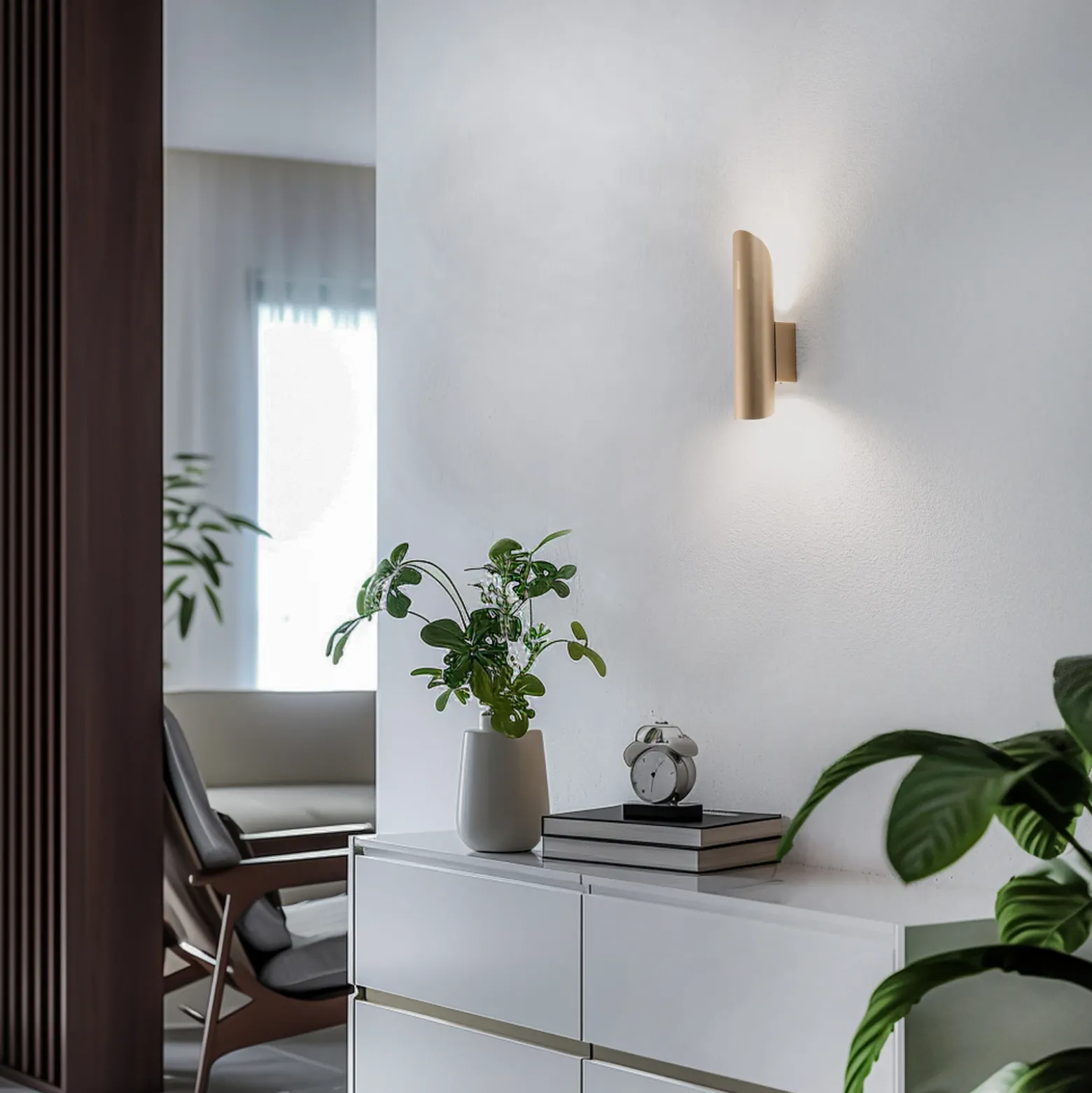 Aplique de pared Ana Plus, 2 luces, dorado
