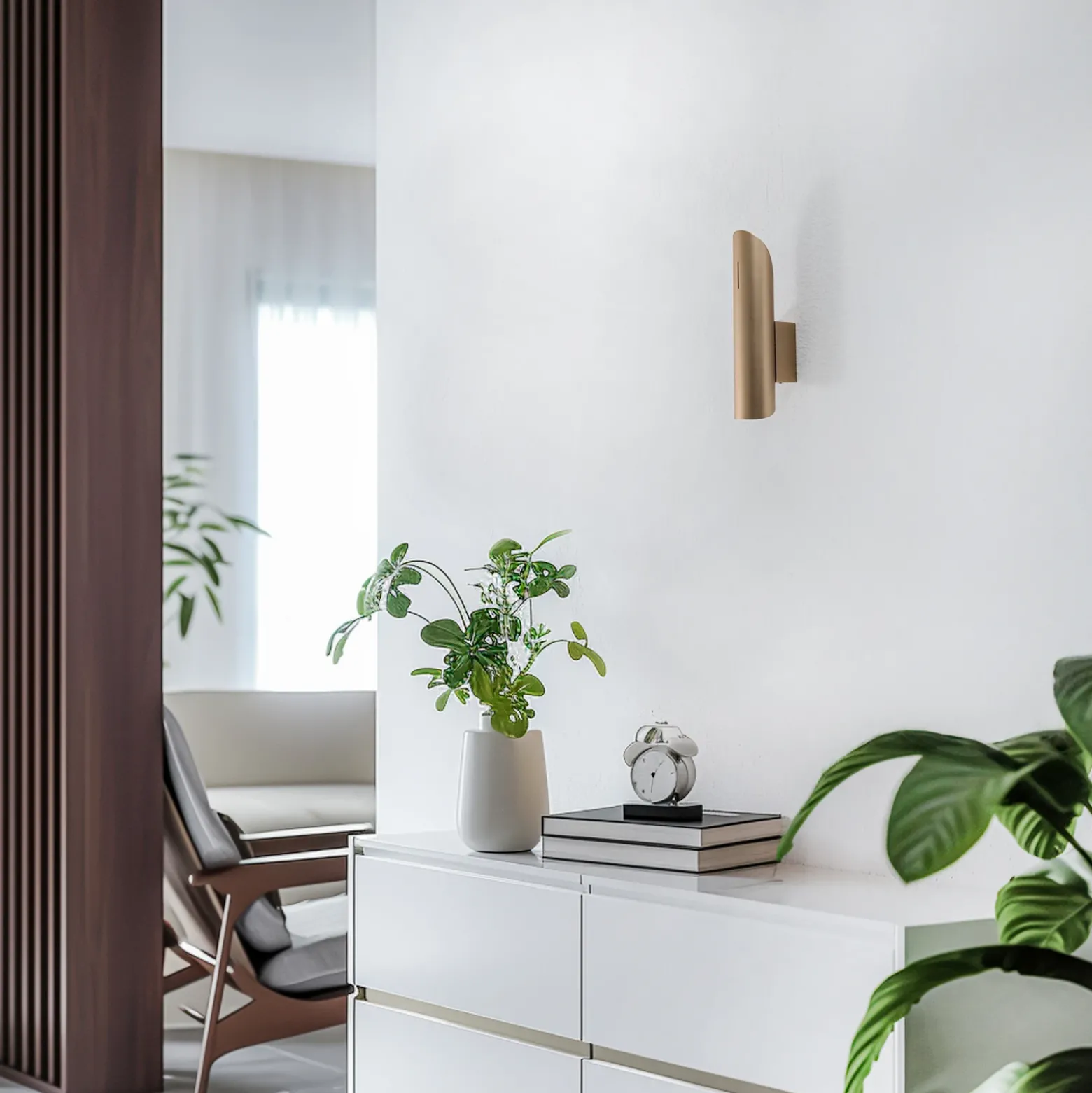 Aplique de pared Ana Plus, 2 luces, dorado