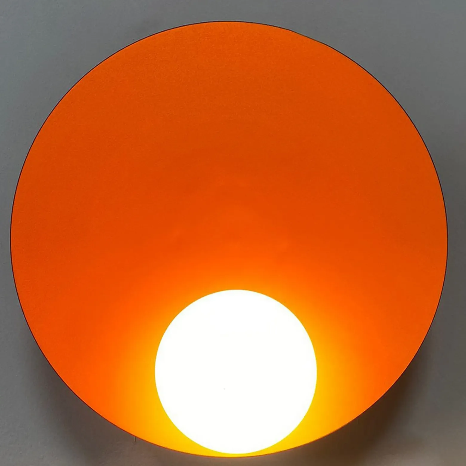 Aplique de pared Aphrodite, naranja, Ø 33 cm, metal, G9
