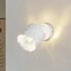 Aplique de pared Aralena de Lindby, blanco, 1 luz, metal, Ø 12 cm
