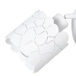 Aplique de pared Aralena de Lindby, blanco, 1 luz, metal, Ø 12 cm