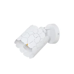 Aplique de pared Aralena de Lindby, blanco, 1 luz, metal, Ø 12 cm