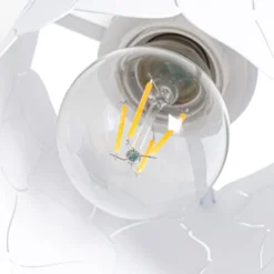 Aplique de pared Aralena de Lindby, blanco, 1 luz, metal, Ø 12 cm