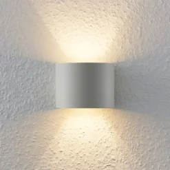 Aplique de pared Arcchio Zuzana, redondo, blanco, G9, 13 cm de ancho