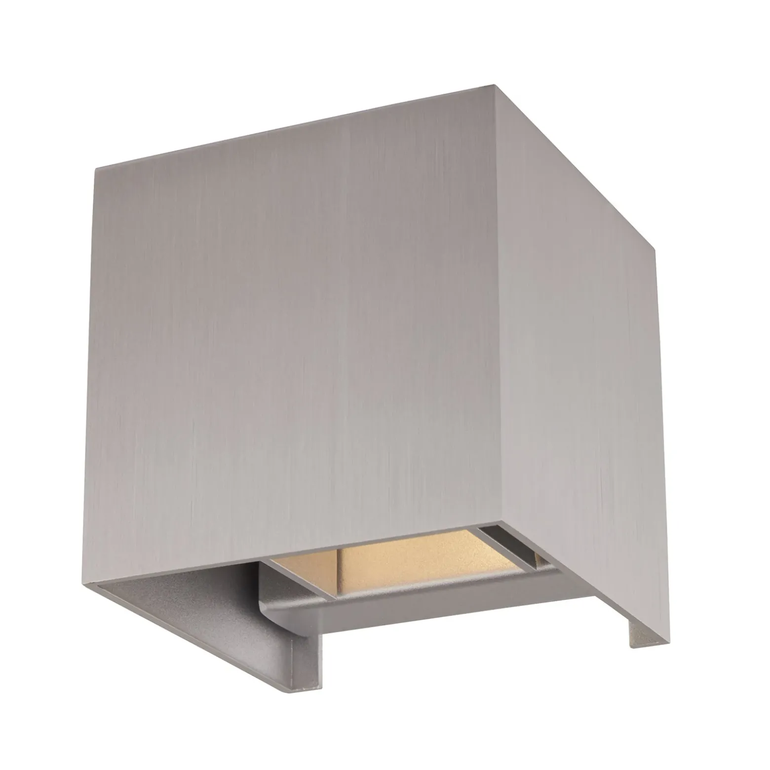 Aplique de pared Arcchio Zuzana, angular, color aluminio, G9, 10 cm