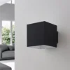 Aplique de pared Arcchio Zuzana, juego de 2, negro, G9, 10 cm de ancho