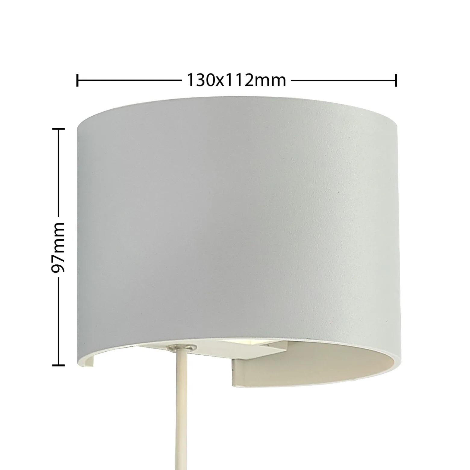 Aplique de pared Arcchio Zuzana, redondo, blanco, enchufe, G9, 13 cm