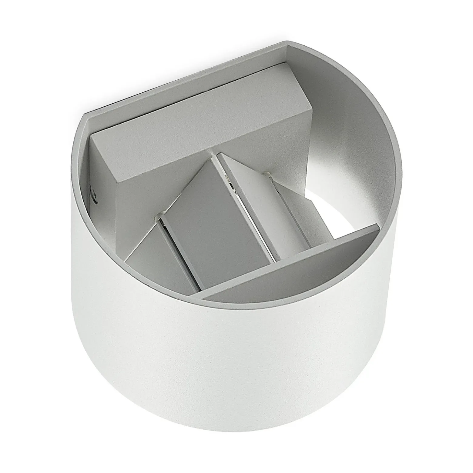 Aplique de pared Arcchio Zuzana, redondo, blanco, enchufe, G9, 13 cm