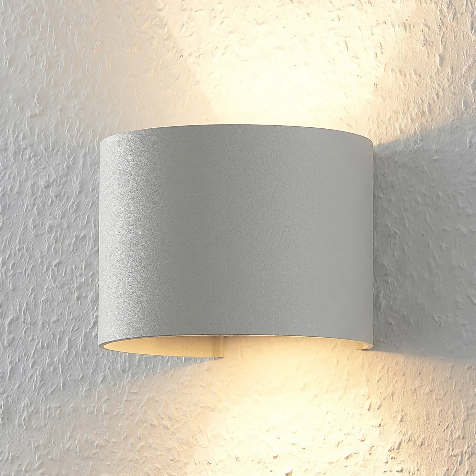 Aplique de pared Arcchio Zuzana, redondo, blanco, G9, 13 cm de ancho