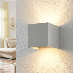 Aplique de pared Arcchio Zuzana, juego de 2, blanco, G9, 10 cm de ancho