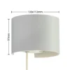 Aplique de pared Arcchio Zuzana, redondo, blanco, enchufe, G9, 13 cm